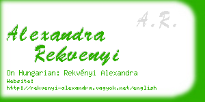 alexandra rekvenyi business card